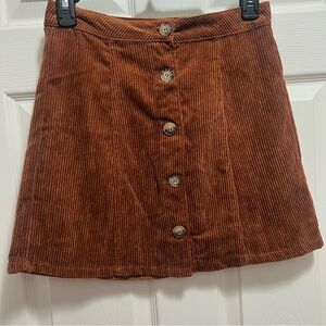 BECAAL BROWN CORDUROY SKIRT